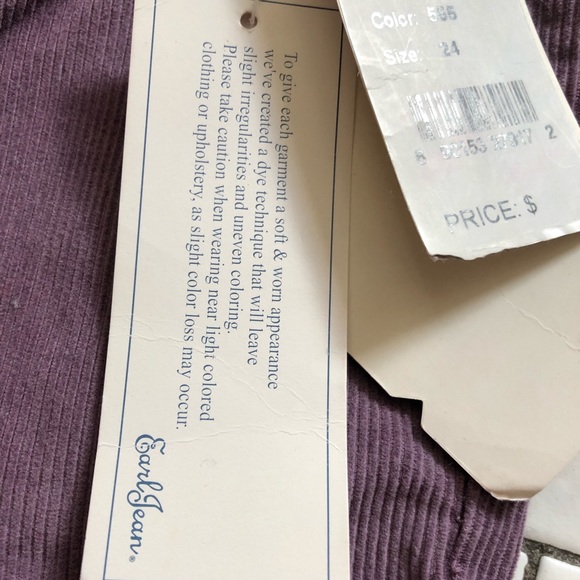 NWT Earl Jeans corduroy pants 24 trousers urban - Picture 5 of 6